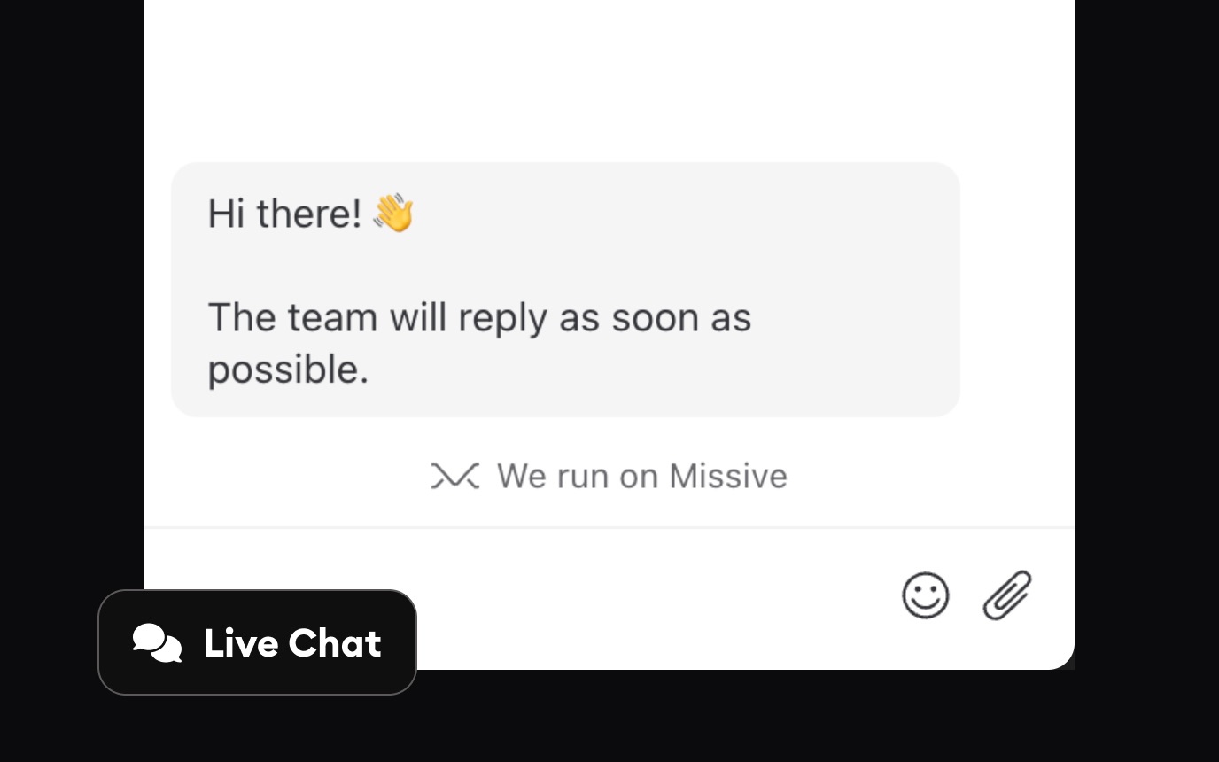 Live Chat widget open with a greeting from the Superconductor team