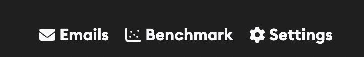 Benchmark tab on the project page