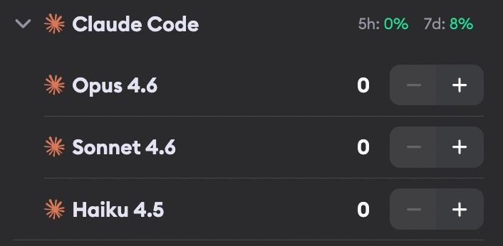 Claude Code model selection showing Opus 4.6, Sonnet 4.6, and Haiku 4.5