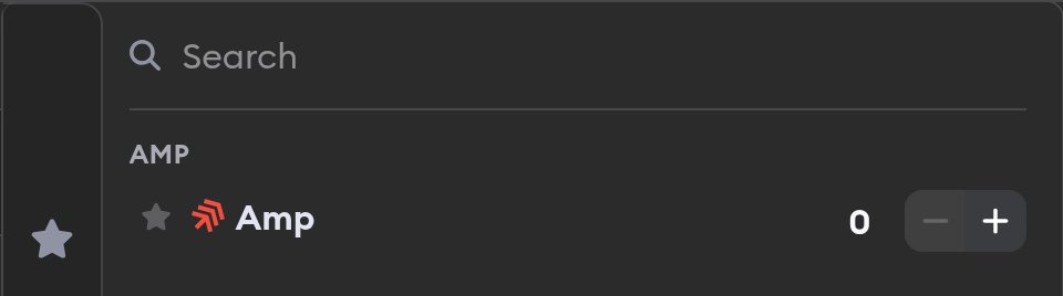 Amp profile in the agent picker