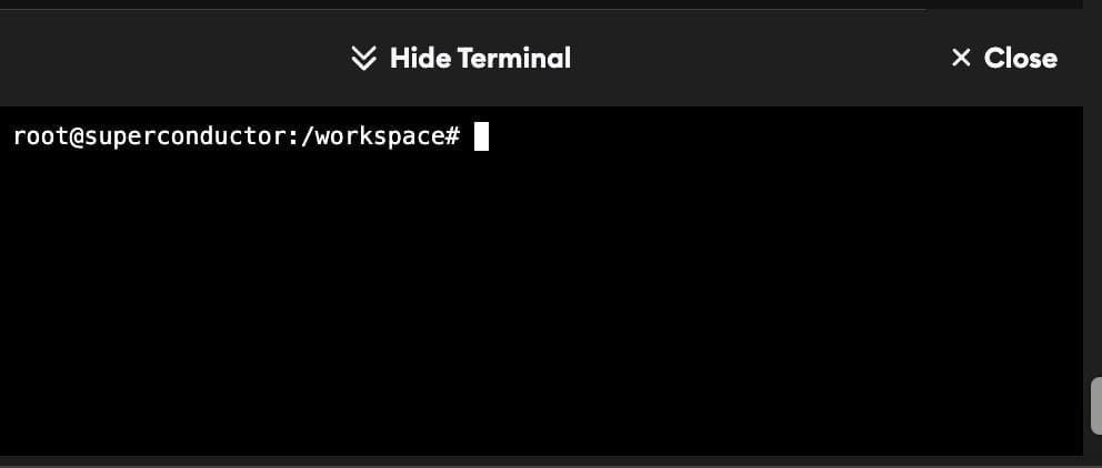 Terminal with shell access to the cloud instance